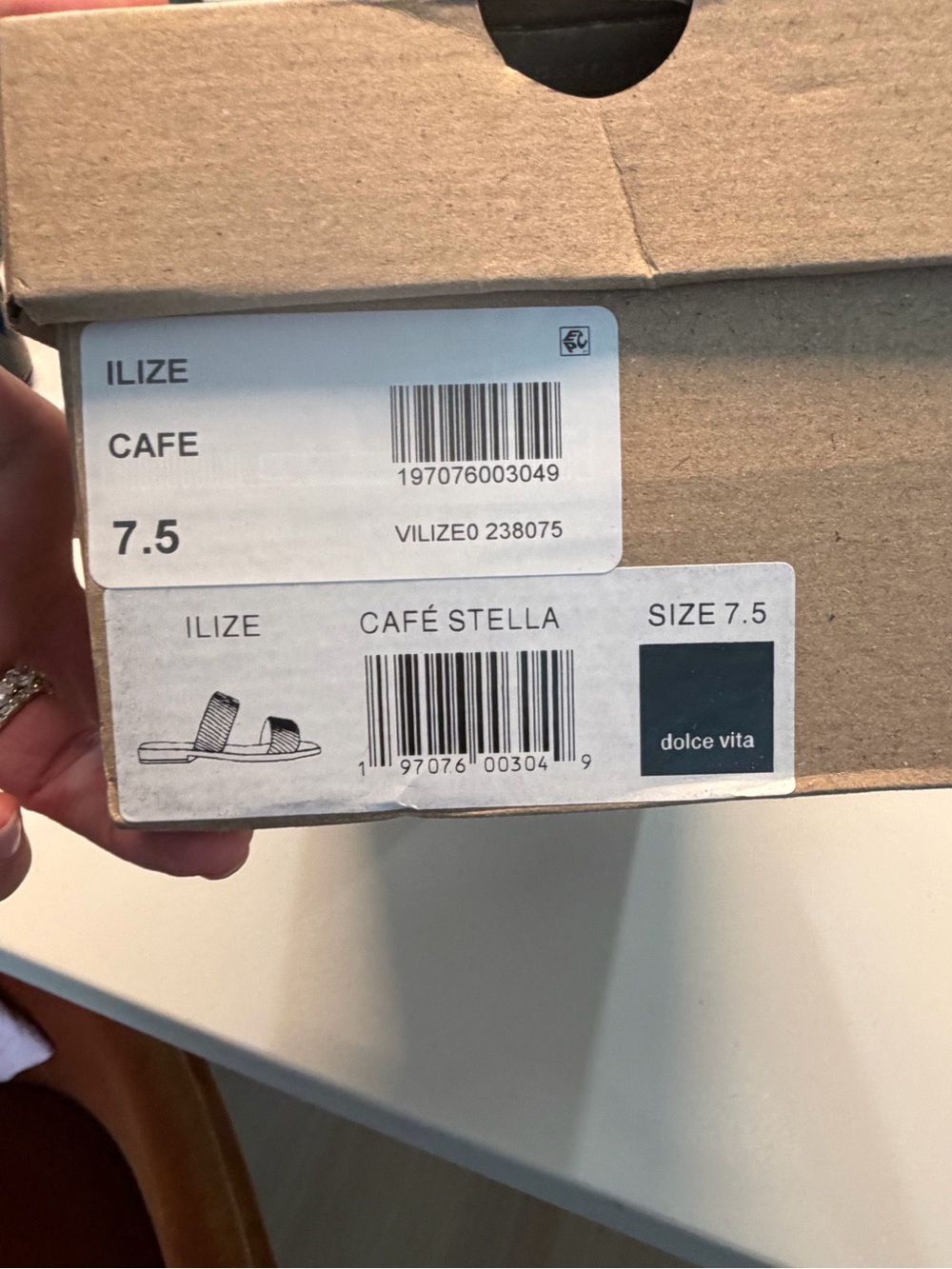 NWT NIB NEW Dolce Vita Ilize Double Slide Sandals in Cafe Stella (Tan)
